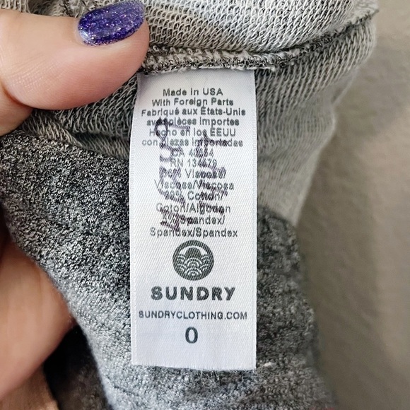 Sundry Side Stripe Jogger Pants Heather Grey Size 0/XS Drawstring - Picture 10 of 11